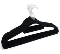 SKYTE® Heavy Duty Black Clothes Hangers Space Saving Plastic Coat Hangers Heavy Duty Hook Hangers for Clothes, Coats, Dress, Shirt, Jacket, Trouser Non Slip Coat Hangers Laundry Strong (100)