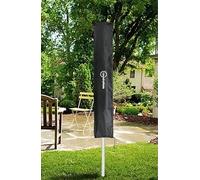 SKYTE Large Rotary Washing Line Cover Heavy Duty Waterproof Fabric Protective Weather Resistant Parasol Cover Garden Dryer and Airer 600 D Oxford Material Drawstring Rope Black/Green, 28 x 28 x 150cm