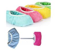 SKYTE® MICROFIBRE BROOM COVER Washable Replacement Mop Cleaning Sweeper Pad Skirting Board Cleaner Floor Reveal Mop Refill Head Wet & Dry Dust Assorted Colour Office Universal Brush Size 31cm x 11cm