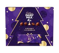 SKYTE® Mixed Chocolate Christmas Advent Calendar 2024 | Countdown to Xmas Include 24 individually wrapped chunks of Dairy Milk, Dairy Milk Caramel and Dairy Milk Wholenut - 348g