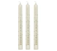 SKYTE® Pack of 3 Traditional Christmas Advent Candle, Countdown To Christmas, Ivory - 506060