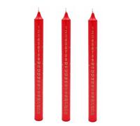 SKYTE® Pack of 3 Traditional Christmas Advent Candle, Countdown To Christmas, Red- 506060