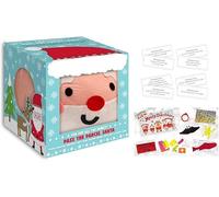 SKYTE® Peel and Reveal Christmas Pass the Parcel Game- Reveal Family Party Fun, Santa/Pudding, 10cm (Santa, 12 cm)