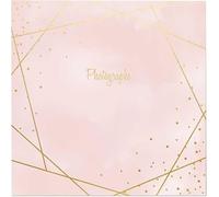 SKYTE® Photo Album Slip in Memo Pockets Holds 200 Photographs Family Holiday Valentine Wedding Baby Photos Scrapbook, Multi, 4'' x 6'' (Rose Gold Foil)
