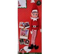 SKYTE Poseable Boy Elf, 30 cm, Plush Holiday Decoration, Bendable Figure VIP Bendable Poseable Wired BOY Elf for Christmas - VIP Elf Accessory (Poseable GIRL)