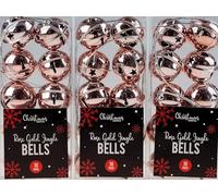 SKYTE® Set Of 30 Rose Gold Jingle Bells have a diameter of 2.5cm and feature a sturdy tinplate construction.