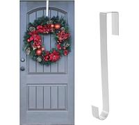 SKYTE® Silver Christmas Wreath Door Hanger 12.5 Inches Metal Door Wreath Hook for Home Office Wall Wedding Wreaths Metal Wreath Hook Wreath Hanger Hanging Hook Xmas Decor Over Door Decoration