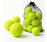 SKYTE® Tennis Balls Pack of 12 - Ideal for Sports, Practice, Pet Play, Dog Training, Throwing Machine and All Court Types - Thick Balls With Mesh Carrying Bag