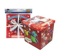 SKYTE® Toy Story 4 Christmas Eve Box With White Ribbon Bow Present Gift Box Festive Snowflakes Secret Santa Elves Stocking Filler Toys 27cm x 26.5cm x 27cm