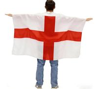 SKYTE Wearable Cape England Flag 5x3ft - St George's Cross Superhero Cape for Adults - English Flag Capes for World Cup 2026, Football Matches, St George's Day, Rugby, Fancy Dress Costume Party Euro