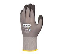 Skytec 1 Pack Aria Foam Grey Safety Work Gloves - Lightweight Nylon Gloves with Nitrile Coating and Secure Grip For Heavy-duty Work (Small)