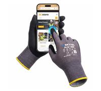 Skytec Aria 360 Work Gloves, 6/XS-11/XXL, Grey and Black, Genium Nylon Spandex, Foam Nitrile Palm Coated, Touchscreen (X-Large)