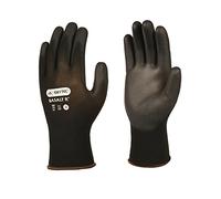 Skytec BASALT R Black Nylon Safety Work Gloves with Polyurethane (PU) Coating that Provides Abrasion Resistance (S)