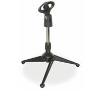 Skytec Desktop Podcasting Microphone Stand with Adjustable Foldable Tripod Design, Sturdy ABS Holder & Dual Thread Adaptor for Streaming, Broadcasting, Live Recording & Studio Use (Black)