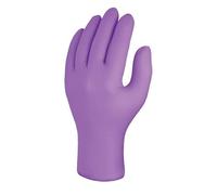 Skytec Iris Purple (Box of 100) Disposable Nitrile Gloves - Powder Free and Non Latex Examination Gloves with High Grip (Medium)