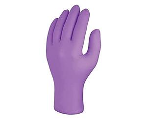 Skytec Iris Purple Disposable Nitrile Gloves - Multipurpose Powder Free High Grip Non Latex Examination Gloves (Box of 100, Large)