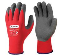 Skytec Ninja Flex Pack of 1 Safety Work Gloves - Lightweight Red Nylon Gloves with Secure Grip Ideal for Heavy-Duty Work (Small)