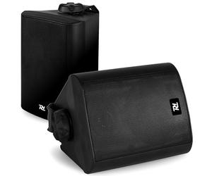 Skytec ODS50B Wall Mount Speakers Pair, 100W Passive PA Wall Speakers Set, 5-Inch Woofer & 1-Inch Tweeter, Compact Indoor Background Audio for Schools, Offices, Bars (Black)