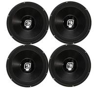 Skytec SPSL12 DJ Speaker Drivers Set of 4 - 12 Inch 8 Ohm Woofer Replacement Cones, 600W Peak Power, PA Disco Audio Chassis Spare Parts for DIY Build or Repair Projects