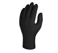 Skytec TX 524 Black Nitrile Disposable Gloves - Latex Free, Powder Free, Exam Disposable Gloves, Disposable, Surgical, Cleaning, Food Gloves, Extra Strong, Black Disposable Gloves