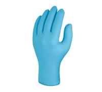 Skytec TX424 Blue (Box of 100) Disposable Nitrile Gloves - Multipurpose Latex Free Examination Gloves with High Grip (Small)