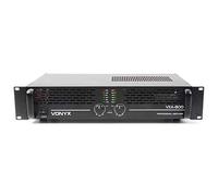 Skytec Vonyx VXA-800 DJ Power Amplifier 2-Channel Stereo & Bridgeable PA Amplifier, 400W RMS Output, Rack Mountable Design, NL2 Connectors, RCA & 6.3mm Inputs Ideal for Events & DJ Setups