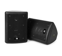 Skytec Wall Mount Speakers Pair 4" Black 75W Passive Stereo Speaker Set for Restaurants, Bars, Home Hi-Fi & Surround Background Music Systems with Mounting Brackets