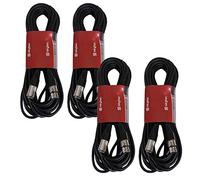 Skytec XLR Microphone Cables Set of 4 - Professional 3-Pin Balanced Male to Female XLR Audio Leads 12m - Heavy Duty Performance for DJ, Stage, Studio, PA Systems & Live Sound Applications