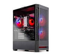 Skytech Blaze4 Mini Gaming Computer PC, Ryzen 5 5500 3.6GHz (4.2GHz Turbo Boost), AMD RX 6600 8GB GDDR6, 1TB SSD, 16GB DDR4 RAM 3200, 650W Gold PSU, Wi-Fi, Win 11 Home
