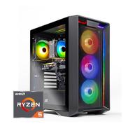 Skytech Nebula Gaming Computer PC, Ryzen 5 5600 3.5GHz (4.4GHz Turbo Boost), NVIDIA RTX 3050 6GB GDDR6, 1TB SSD, 16GB DDR4 RAM 3200, 650W Gold PSU, Wi-Fi, Win 11 Home