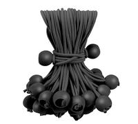 Skytened 60PCS Black Ball Bungee Cords, Heavy Duty Outdoor Bungee Cord with Balls, Tarp Tie Down Bungee Balls for Shelter, Camping, Cargo,Tent Poles UV Resistant