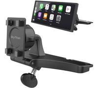 SkyTitan CD Slot Car Mount for Portable CarPlay Screens, Adjustable Angles, Low Profile and Sleek, Integrated Mounting Solution for in-Car Android Display Monitors (4-Tab Bracket Mount)