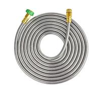 SKYWARD 304 Stainless Steel Garden Hose 20 ft with Female to Male Metal Connector, Anti-Leakage, Flexible & Lightweight Kink Free Water Hose, Easy to Use & Store (20ft)
