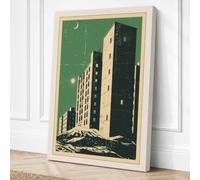 Skyward Architecture Art Deco Canvas Wall Art Print 18x12 Inch