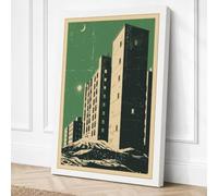 Skyward Architecture Art Deco Canvas Wall Art Print 30x20 Inch