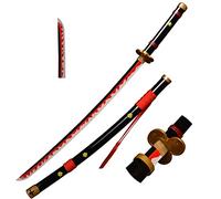 Skyward Blade Wooden Sword Roronoa Zoro Katana, Japanese Samurai Sword Original Anime Replica, Sky Feather Slash, Katana by Yama Enma, Black for Cosplay Collection
