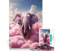 Skyward Dreams Elephant for Adults 1000 Piece Puzzle Mind Exercise Toy Gentle Leisure Design Assembly Seasonal Gift 38x26cm