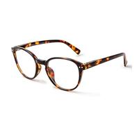 SKYWAY Blue Light Blocking Reading Glasses with Spring Hinges, Round Computer Gaming Readers Women Men Lightweight Anti Glare, Non-Prescription Glasses (1.5, Bright Tortoiseshell)