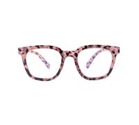 SKYWAY Ladies Reading Glasses, Stylish Square Blue Light Blocking Readers for Womens, Anti Glare/Eyestrain Spring Hinge Spring Hinge Eyeglasses (Pink Tortoise Shell, 1.0)