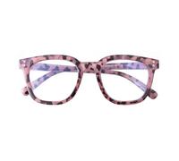 SKYWAY Ladies Reading Glasses, Stylish Square Blue Light Blocking Readers for Womens, Anti Glare/Eyestrain Spring Hinge Spring Hinge Eyeglasses (Pink Tortoise Shell, 1.5)