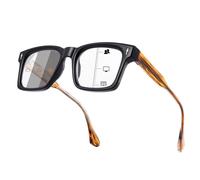 SKYWAY Mens Photochromic Progressive Multifocus Reading Glasses Blue Light Blocking, Anti UV/Eye Strain Computer Readers Large Frame Multifocal Eyeglasses (Black, 3.0)
