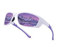 SKYWAY Polarized Wrap Around Sport Sunglasses for Women Men UV Protection Baseball Softball Running Driving Fishing Cycling Glasses,Purple