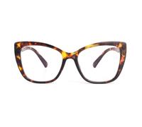 SKYWAY Reading Glasses for Women, Fashion Oversized Blue Light Blocking Computer Readers, Large Square Cat Eye Reading Glasses with Spring Hinge