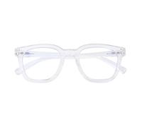 SKYWAY Reading Glasses for Women Men, Stylish Square Blue Light Blocking Readers with Spring Hinges, Large Eyeglasses Anti Glare/Eyestrain (Clear,2.5)