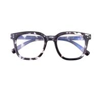SKYWAY Reading Glasses for Women Men, Stylish Square Blue Light Readers for Women/Men, Large Anti Glare/Eyestrain Computer Eye Glasses with Spring Hinges (Black Tortoise Shell,3.5)