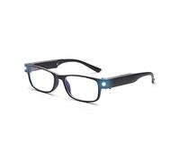 SKYWAY Reading Glasses with Lights, Blue Light Blocking Computer Glasses for Women Men Led USB Recharable Anti Glare Eyeglasses UV Protection Black 2.5