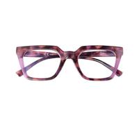SKYWAY Reading Glasses Women, Blue Light Blocking Oversized Square Computer Readers Spring Hinge Fashion Ladies Glasses Purple 3.5