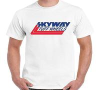 Skyway Tuff T-Shirt Wheels Mens Retro BMX Cycling Bandit Bike Mongoose MTB White