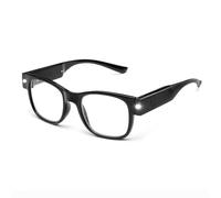 SKYWAY USB Rechargeable Reading Glasses with light Bright LED Lighted Readers Blue Light Blocking Anti Eyestrain Matte Black 2.5