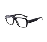 SKYWAY USB Rechargeable Reading Glasses with Lights, Bright LED Lighted Readers for Women Men, Anti-Blue Light Lens, Hands-Free Illumination for Reading/Crafts/Night Use(Black,+3.0)
